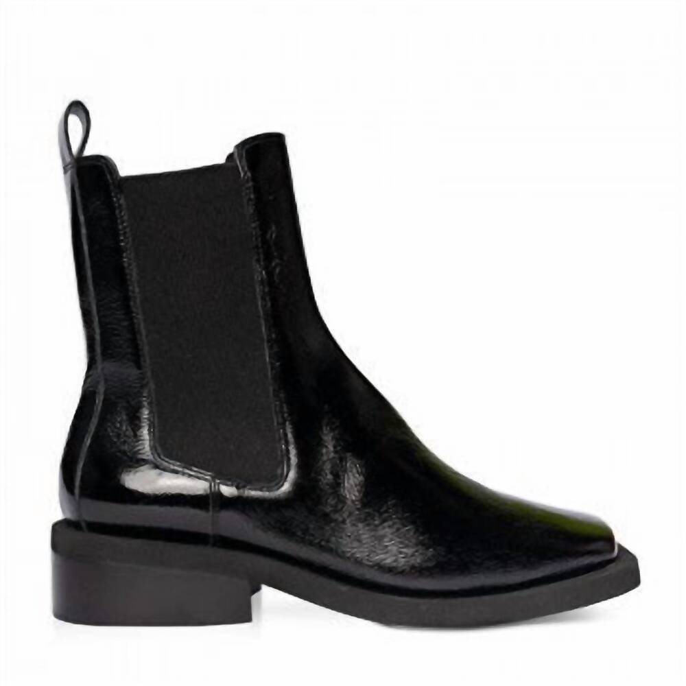 NEW CARRANO women's urban edge patent leather boots in black
